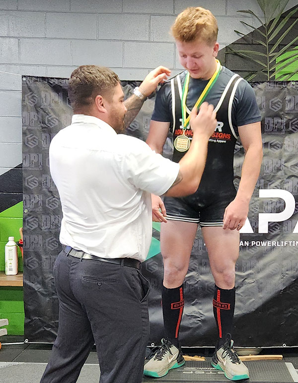 darwin powerlifting competition award winner